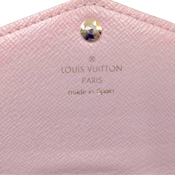 💯 Authentic Louis Vuitton Portefeuille Sarah Damier Brown Long Wallet - Picture 3 of 8